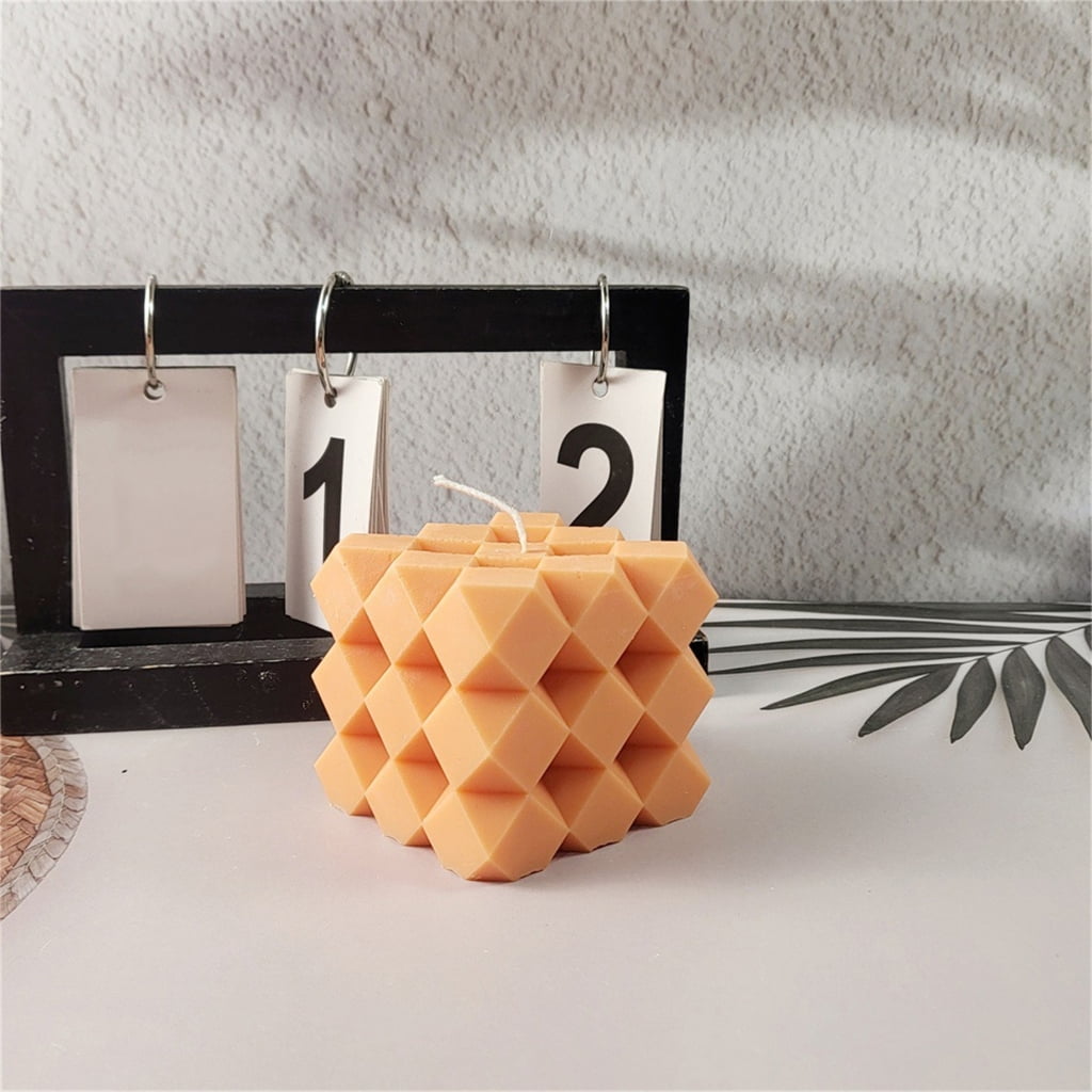 Candle Molds Cube Silicones Mould Ornament Molds Casting Mould Epoxy Resin Molds Craft Supplies for Home Decorations