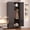 71"H-Arc-Black, variant on UNICOLY Metal Wardrobe Cabinet with Hanging Rod, 71" Tall Armoire Wardrobe Closet with 2 Doors and Adjustable Shelves, White Clothing Storage Cabinets