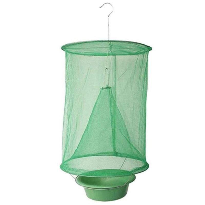 ZPAQI Foldable Fly Trap Hanging Flycatcher Folding Net Fly Traps Bait Station Wasp for Indoor Outdoor Garden Yard Summer Mosquito Insect Bug Killer