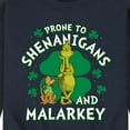thumbnail image 3 of The Grinch - Prone To Shenanigans Malarkey - Men's Crew Neck Fleece Pullover, 3 of 5