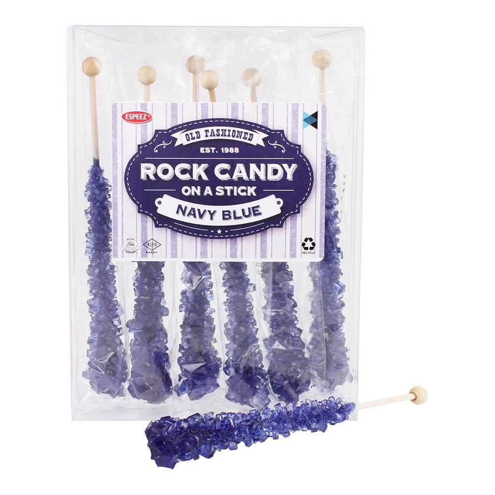 Extra Large Rock Candy Sticks 6 Navy Blue Rock Candy Sticks