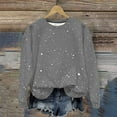 thumbnail image 2 of Wensltd Fashion Long Sleeve Shirts for Women Loose Fitted Tunic Tops Casual Crew Neck Fall Clothes Blouses, 2 of 8