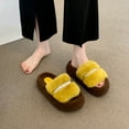 thumbnail image 4 of SYMOID Womens Yellow Pl-Sh Rhinestone Open-Toe Slippers - Soft Warm Nylon Spandex Comfort Footwear for Home & Light Outdoor, Sizes 36-40 (Us 5-8),Size 38, 4 of 9