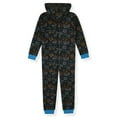 thumbnail image 2 of Sleep On It Boys Long-Sleeved Zip-Up Hooded Sleeper Pajama - Game Over, 12-14, 2 of 3