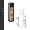 thumbnail image 7 of Compact Toilet Paper Storage Cabinet with Dispenser, Holds Up to 6 Rolls, Brown and Gray - Elements Collection, 7 of 7
