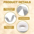 thumbnail image 3 of 5/8" x 10 Yards Sparkle Ribbons, Gift Wrapping Crafts Cut Edge Ribbon, Silver, 3 of 7