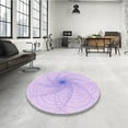 thumbnail image 3 of Ahgly Company Indoor Round Patterned Bright Lilac Purple Area Rugs, 3' Round, 3 of 6