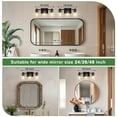 thumbnail image 7 of YANSUN 19 in 3-Light Black Vanity Light Bar with Clear Glass Shades E26 Base for Bathroom Mirror, Hallway, Entryway, 7 of 7
