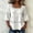 White, variant on DuoJiaJ Womens 3/4 Sleeve Top, Square Neck with Lace Solid Summer Blouse Black L