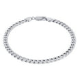 thumbnail image 2 of Nuragold 10K Real White Gold Miami Cuban Link Chain Bracelet 7"-9" (3mm-9mm) Italian Jewelry for Men & Women, 2 of 15