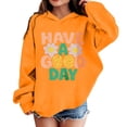 thumbnail image 2 of SJLDQY Girl's Hoodies Casual Hooded Sweatshirt Long Sleeve Letter-shaped floral Graphic Pullover Tops Size 8-9 Years, 2 of 4