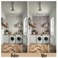 thumbnail image 3 of S4sassy Removable Nature-inspired Waterproof Wall Wrap, Wallcover, Midnight Blossom Print Contact Paper for Walls, Cabinets, and Dresser, Self Adhesive Vinyl Wallpaper Roll- Purple (25"x240" inch), 3 of 7