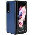 thumbnail image 4 of Plain Case for Samsung Galaxy Z Fold 4, Premium Lychee Patterned PU Leather + Hard PC Shell Ultra Thin Slim Durable Protective Phone Cover for Samsung Galaxy Z Fold 4,Darkblue, 4 of 5