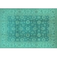 thumbnail image 1 of Ahgly Company Machine Washable Indoor Rectangle Oriental Turquoise Blue Traditional Area Rugs, 2' x 4', 1 of 4