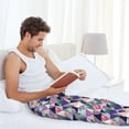 thumbnail image 5 of Naloa Plaid Flamingo Pajama Pants Men, PJ Bottoms, Sleep & Lounge Pants-, 5 of 6