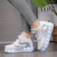 thumbnail image 3 of LIhncine Roller Skate Shoes for Boys and Girls Kids LED Light Up Fashion Sneakers with Rechargeable and Detachable Wheels The Gift for Party Birthday Christmas Day, 3 of 8
