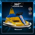 thumbnail image 3 of Lumiparty 6V Bumper Car for Toddlers 2-6, Electric Bumper Vehicle Ride-on Toy Car with 360° Spin, LED Lights, Music & Dual 15w Motors - Fun Ride on Car for Kids, Yellow, 3 of 7