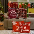 thumbnail image 2 of Christmas Decorative Pillow Covers 18x18" Christmas European Linen Sofa Cushion Cushion Cushion Holiday Decors for Couch Bed Sofa Bedroom Living Room, 2 of 7