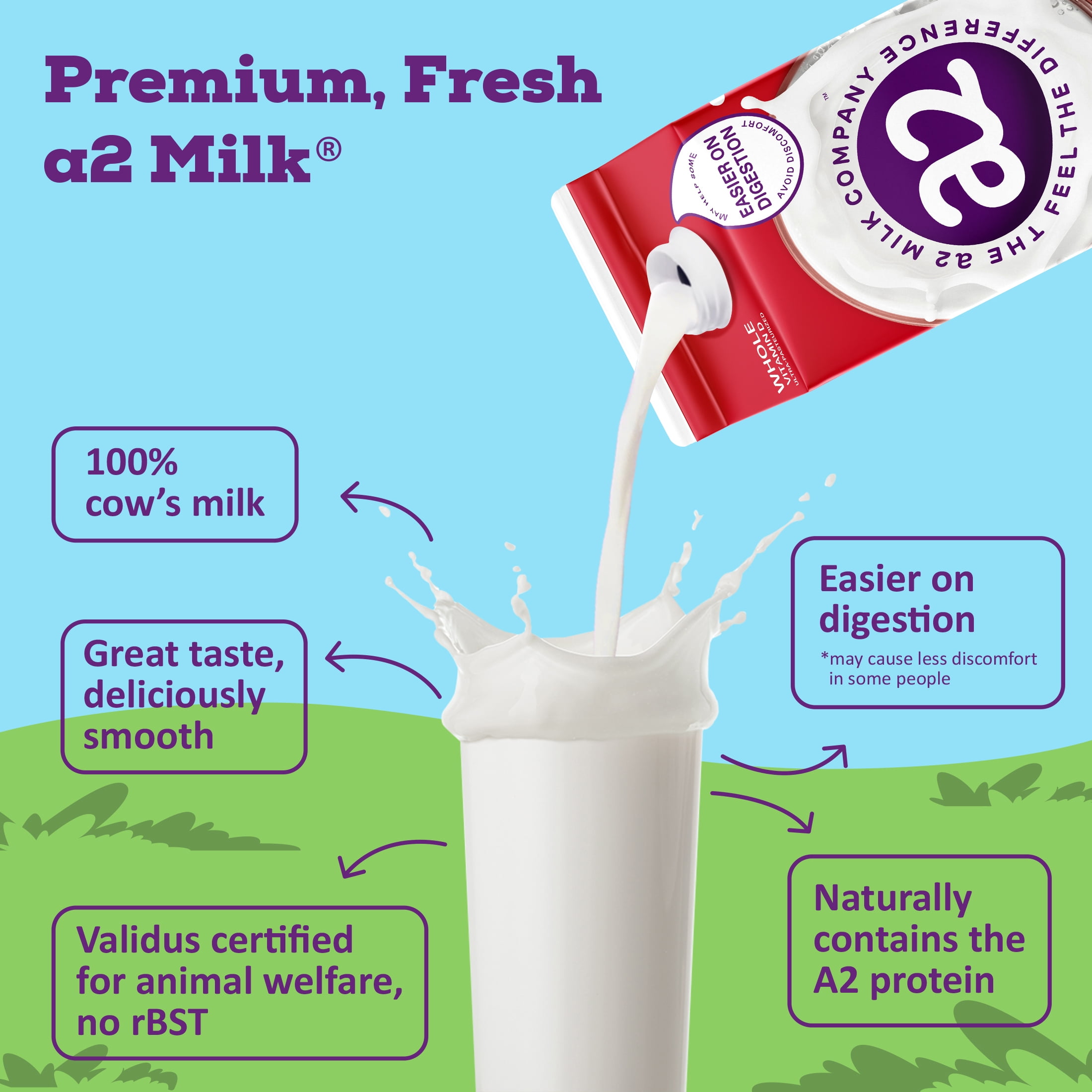 a2 Milk® Vitamin D Whole Milk, 59 oz