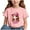 Pink, variant on Print Girls Soft and Stretchy Round Neck Short Sleeve T-Shirt Kids Clothes Clothes Girls Clothes Bs