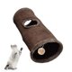 thumbnail image 1 of Acaricie el túnel plegable del gato para los gatos interiores, gamuza durable del túnel del juego de los juguetes del gato con la bola del juego, 1 of 7