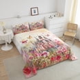 thumbnail image 3 of YST Ensemble de Literie Château de Rêve pour Enfants 7 Pcs - Ensemble de Couette Princesse Taille Complète avec Design Chic de Roses Florales et Papillons Volants, Complet, 3 of 6