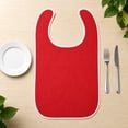 thumbnail image 5 of Adult Mealtime Protector, Terry Cloth Drool Bib, Absorbent Meal Bib, Machine Washable Bib, 30X18 in Red Waterproof Cotton Spill Proof, Adjustable Neckline Full Coverage Guard to, 5 of 7