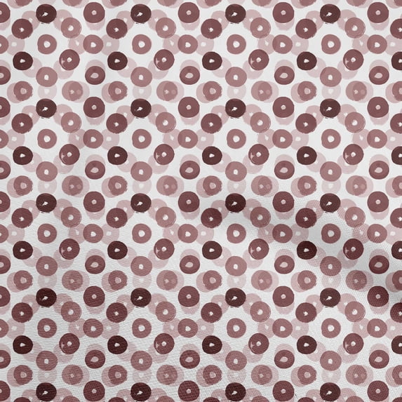 oneOone Cotton Cambric Light Brown Fabric Circle Diy Clothing Quilting Fabric Print Fabric By Yard 56 Inch Wide