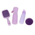thumbnail image 1 of Root Comb Applicator and Spray Bottle, 4 Pcs Purple Vented Detangler Hair Brush Set PP Plastic Continuous Spray Bottle  for Home Use, 1 of 7