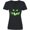 AB-Black, variant on Inktastic Viciously Grinning Pumpkin Face in Lime Green Glow Women's V-Neck T-Shirt