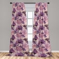 thumbnail image 2 of Floral Window Curtains, Wild Poppy Flowers in Blooming Mauve Tones Watercolor Look Vintage Art, Lightweight Decor 2-Panel Set with Rod Pocket, Pair of - 28"x95", Blush Violet and Lilac, by Ambesonne, 2 of 3