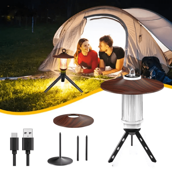 PUCACHI Portable LED Camping Light - 1000LM IPX5 Waterproof Survival Kit for Indoor and Outdoor Lighting, Hiking, Fishing, Emergency Tent Light for Home Power Outage