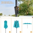 thumbnail image 3 of ACEGOSES 13x7.2Ft Large LED Double-Sided Rectangular Outdoor Patio Market Umbrella with Crank, Solar Panel, Lake Blue, 3 of 7