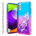 thumbnail image 2 of For Samsung Galaxy A52 5G Diamond Edged Quicksand Glitter Case Cover - Blue+Hot Pink, 2 of 3