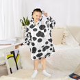 thumbnail image 6 of FORMRS Wearable Blanket Hoodie with Sleeves for Kids Cozy Flannel Sweatshirt, Cow Spots, 6 of 7