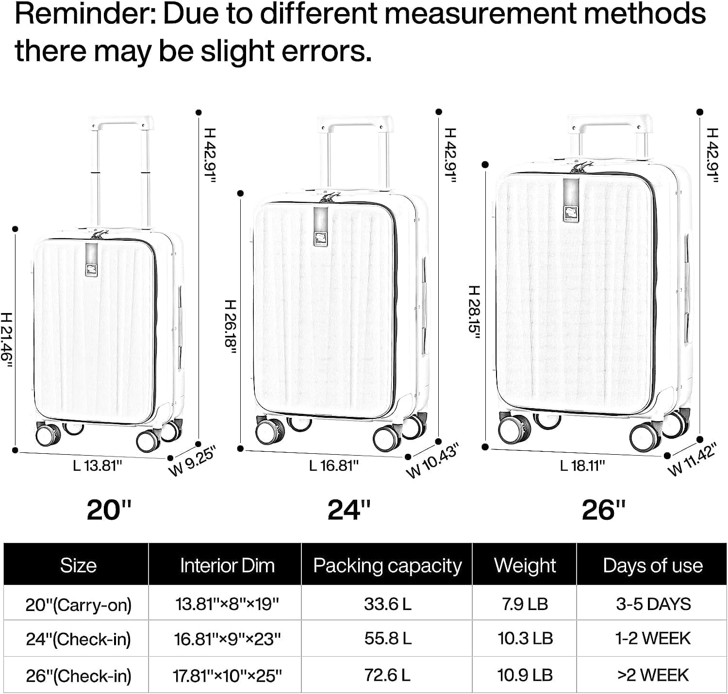 Hanke 24 Inch Checked Luggage PC Hard Shell luggage Top Opening Aluminum Frame Tsa Luggage Suitcases with Wheels for Travel Woman Men.(Bamboo Green)