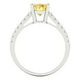 thumbnail image 4 of 2.21 ct Oval Cut Natural Citrine Solitaire with Accents Engagement Ring for Women in 18K White Gold, 4 of 5