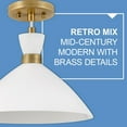 thumbnail image 4 of 83257BK-HB Lark Simon - 1 Light Pendant In Mid-Century Modern Style-10 Inches Tall and 13 Inches Wide-Black/Heritage Brass Finish, 4 of 20