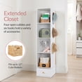 thumbnail image 3 of Best Choice Products Rotating Mirror w/ Storage Cabinet, Swivel Jewelry Armoire, Shelves, Jewelry Organizer, Hooks - Gold, 3 of 9