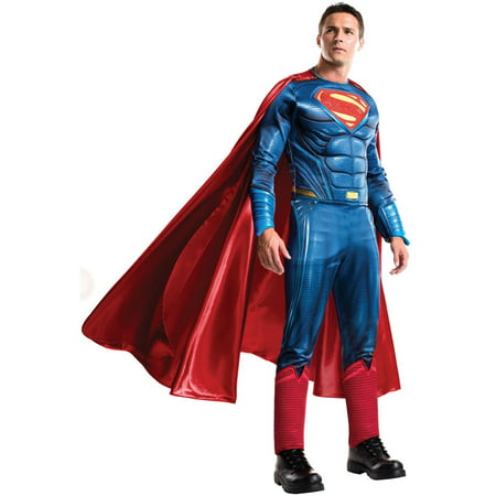 Batman Vs Superman: Dawn of Justice Grand Heritage Superman Men's Adult Halloween Costume, One Size Fits Most
