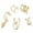 5pcs gold, variant on Ear Cuff Jewelry - No Piercing - Up to 16 Piece Sets