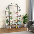 thumbnail image 2 of BaytoCare 6 Layer Plant Stand, Half Moon, Pot Holder Stand, Black, 2PCS, 2 of 13