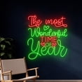 thumbnail image 2 of Handmadetneonsign The Most Wonderful Time Of Year Neon Sign, Custom Christmas Led Sign, Christmas, 2 of 5