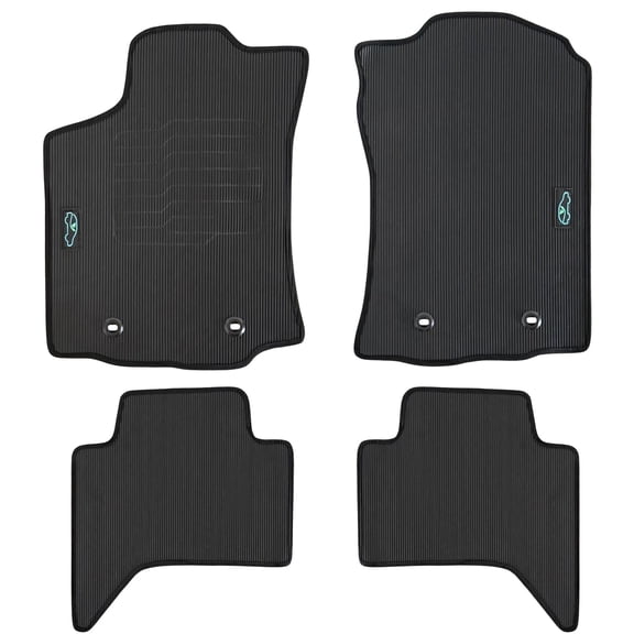 All Weather Floor Mats for 2016 to 2023 Toyota Tacoma Double Cab (Automatic Only), Front and Rear