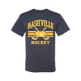 thumbnail image 2 of Wild Bobby City of Nashville Hockey Fantasy Fan Sports Men's T-Shirt, Vintage Heather Navy, 3X-Large, 2 of 5