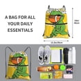 thumbnail image 2 of Naloa T-Rex Playing Football Drawstring Backpack String Bag Cinch Water Resistant for Gym Shopping Sport Yoga, 2 of 6