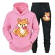 thumbnail image 3 of Conjunto de 2 piezas con estampado de anime Shiba Inu para hombre, sudadera con capucha y pantalones divertidos para amantes de los perros, ropa deportiva de moda de manga larga para otoño, 3 of 5
