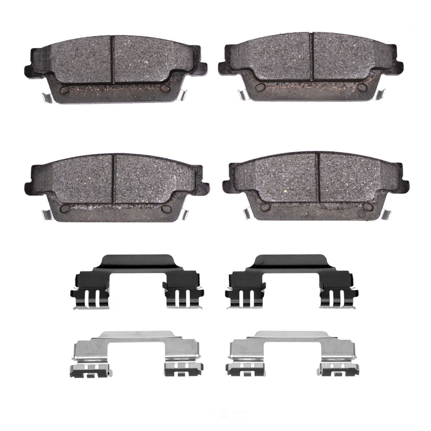 Dynamic Friction Company 1551-1020-01 DFC 5000 Advanced Brake Pads - Low Metallic and Hardware Kit