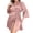 Pink, variant on Plus Size Robe Women, Ice Silk Lightweight Open Front Loungewear with Belt, Breathable Summer Home Wear for Outdoor,Red 3XL
