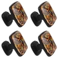 thumbnail image 2 of 4 Pcs Square Cabinet Handle Drawer Pulls Acorns Knobs with Screws Furniture Office Cabinet Knob Decoration, 2 of 7